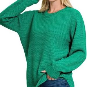 Knit turquoise blue sweater